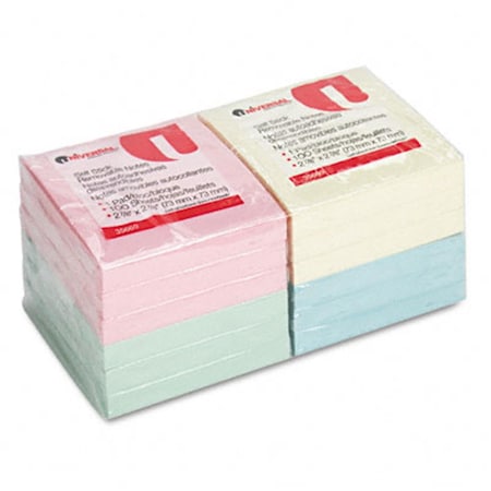 Universal Battery Universal 35669 Standard Self-Stick Notes  3 x 3  4 Pastel Colors  12 100-Sheet Pds Pack 35669